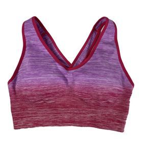 Yelete Pink Criss Cross Sports Bra Yoga Activewear